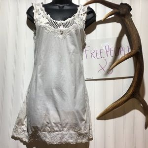 FREE PEOPLE white embroidered dress
